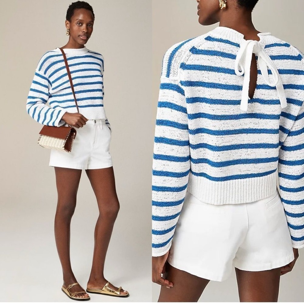J Crew summer sweater with bow